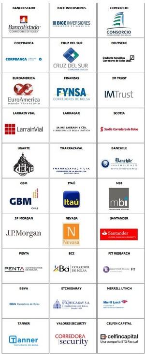 Corredores en la Bolsa de Santiago