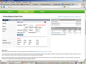 Custom Spread en AAPL