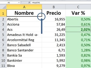 Importar datos del Ibex 35 a Excel automáticamente
