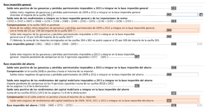 Casillas más utilizadas en el programa PADRE 2013