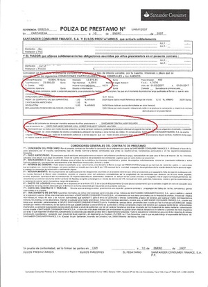 Santander Consumer líder indiscutible del seguro de préstamo basura. Primas de 10000 € 100% reclamables y recuperables.