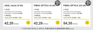 MásMóvil: combina Internet + teléfono fijo + móvil por 42,28 €/mes.