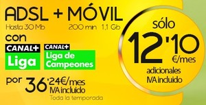 ¿Cuál es la mejor oferta de ADSL y fútbol TV?