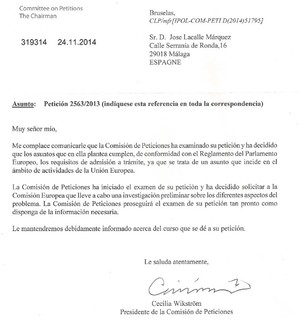 Admitido a trámite por el Parlamento Europeo la petición para la eliminación de la cláusula suelo
