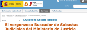 El vergonzoso Buscador de Subastas Judiciales del Ministerio de Justicia