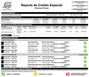 ¿Qué es y cómo puedo obtener el Reporte de Crédito Especial - Buró de Crédito? 