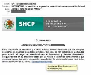Fraudes con correo falso del SAT