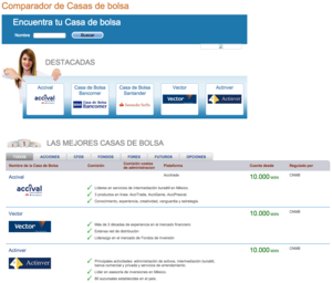 Estrenamos comparador de acciones, casas de bolsa y bancos. ¡Chécalo!