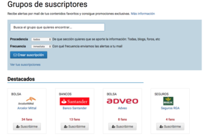 Grupos de suscriptores: Recibe alertas por mail de tus contenidos favoritos y consigue promociones exclusivas