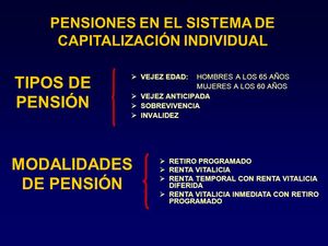 ¿Cuáles son los tipos y modalidades de pensión?