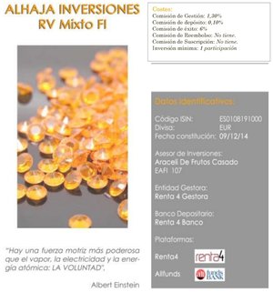 Alhaja Inversiones. Carta a los Inversores mes Junio2016