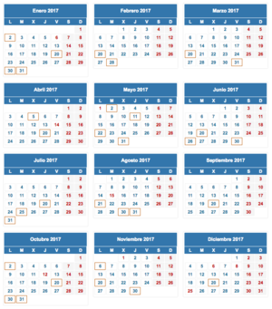 Calendario fiscal 2017