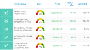 Mejores Fondos de Inversión de renta variable de España según su rentabilidad y riesgo con Mi Cartera