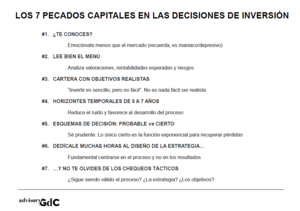 Los 7 pecados capitales en las decisiones de inversión