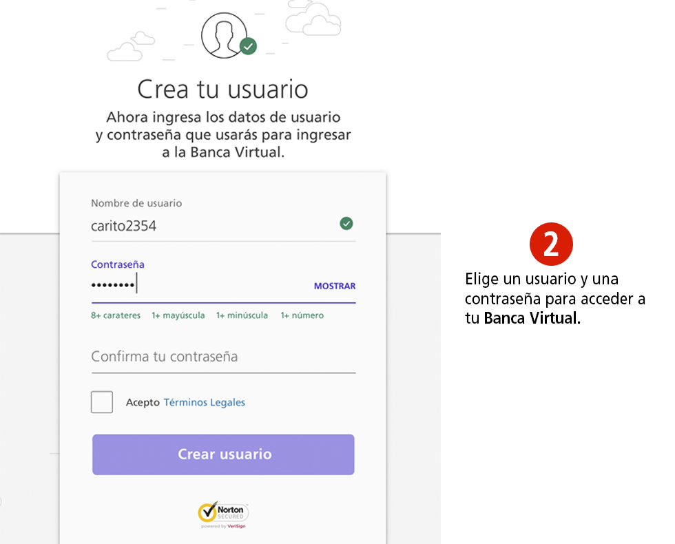 Registrarte en Colpatria Banca Virtual - Paso 2