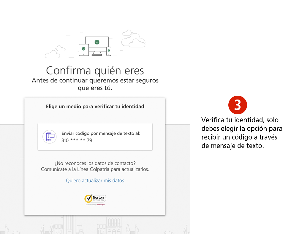 Registrarte en Colpatria Banca Virtual - Paso 3