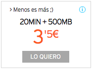 Tarifa menos es más Simyo