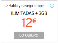 Tarifa Habla y navega a tope Simyo