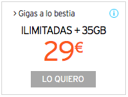 Tarifa Gigas a lo bestia Simyo
