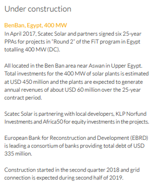 Scatec Solar: Análisis de tesis bajista en Seeking Alpha. Abril 2019