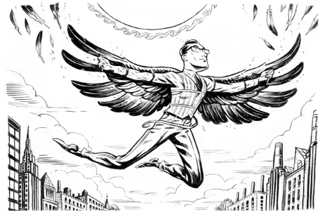 Imagen hombre pájaro