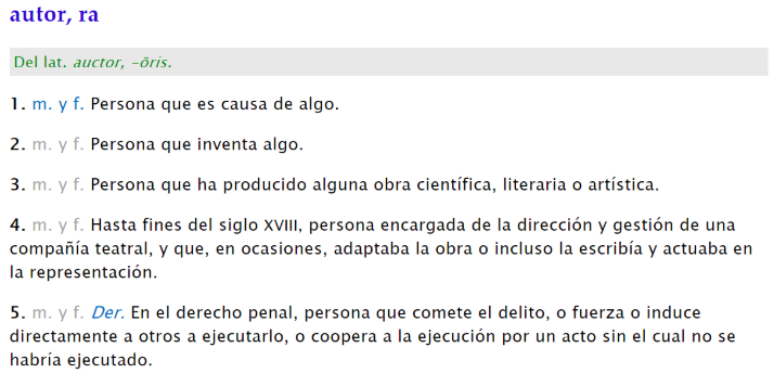 Definición autor