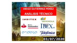 Análisis del #Santander, #Endesa, #Iberdrola, #Inditex y #Telefónica (03/07/20).