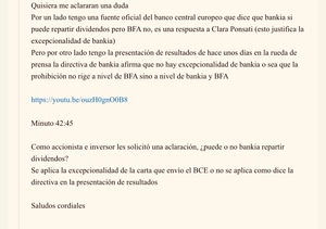 Elevando a público una consulta privada no resuelta