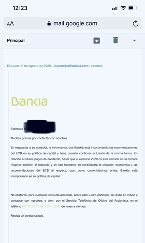 Elevando a público una consulta privada no resuelta