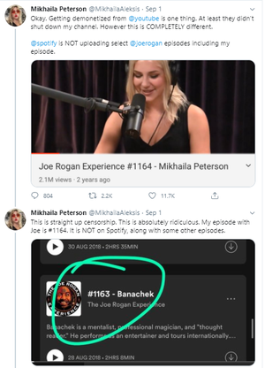 Acciones de Spotify se derrumban ¿por censura?
