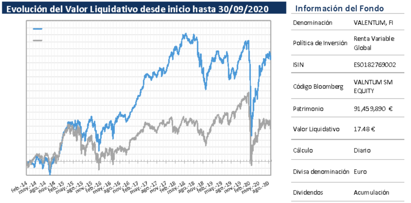 Gráfico evolución Valentum