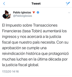 La tasa Tobin es un cachondeo. Ejemplo práctico.