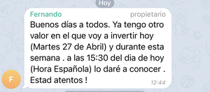 ¿Puede un chat de Telegram pumpear una acción del Continuo?