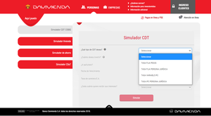 Simulador CDT: Davivienda, Banco Popular y BBVA