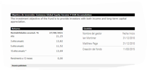 Análisis del fondo Guinness  Global  Equity Income.