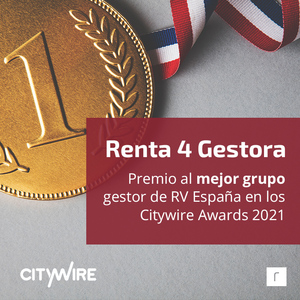 Renta 4 Gestora recibe el Premio Citywire 2021 al mejor grupo gestor de fondos de renta variable española