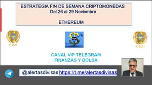 Estrategia  de fin de semana del 26 al 28 Noviembre en Ethereum