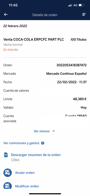 DCA inverso. Comunicado de venta de CCEP