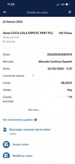 DCA inverso. Comunicado de venta de CCEP