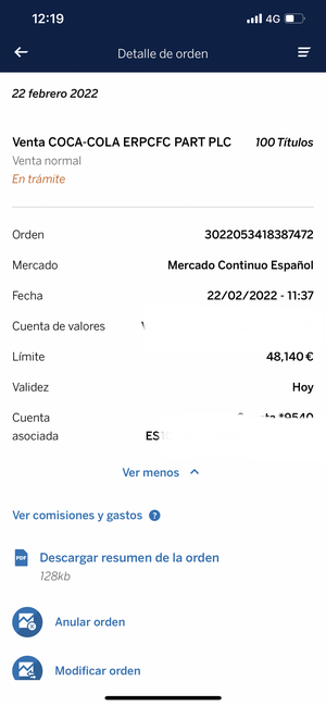 DCA inverso. Comunicado de venta de CCEP