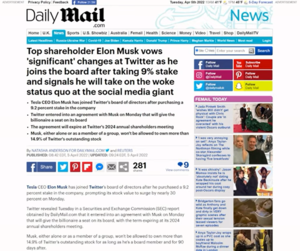 Elon Musk compra acciones de Twitter