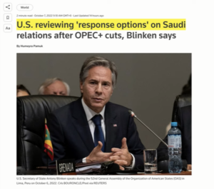 Arabia Saudita está perdiendo la confianza en el dólar... y el mundo tambien