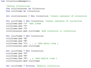 Trucos y tretas en Excel VBA para programadores. Colecciones