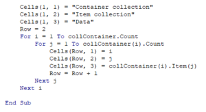 Trucos y tretas en Excel VBA para programadores. Colecciones