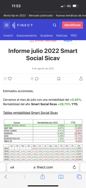 Smart Social Sicav, publicidad y propaganda