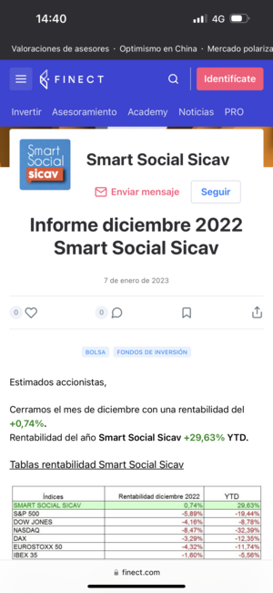 Smart Social Sicav, publicidad y propaganda