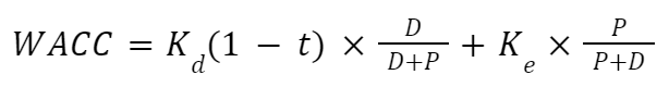 A WACC általános képlete