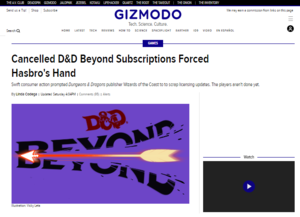 Decisión gerencial sobre Calabozos y Dragones podría afectar acciones de Hasbro