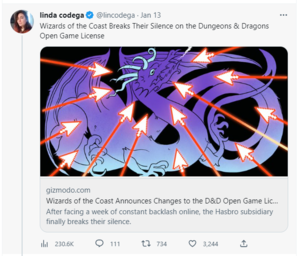 Decisión gerencial sobre Calabozos y Dragones podría afectar acciones de Hasbro
