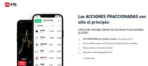 XTB lanza 877 acciones y 128 ETFs fraccionados